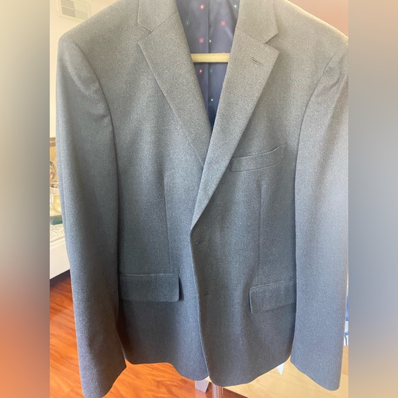 Tommy Hilfiger Thflex Colby Two Button Blazer dark grey Modern Pocket Notch 42S - Picture 9 of 10